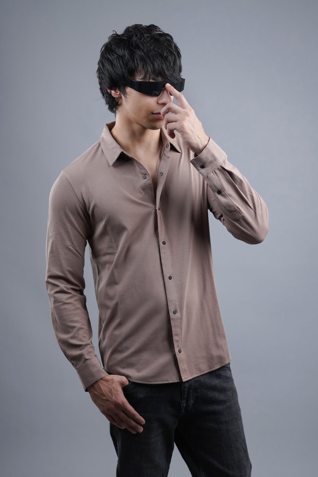 Structured Light Copper  Twill Shirt