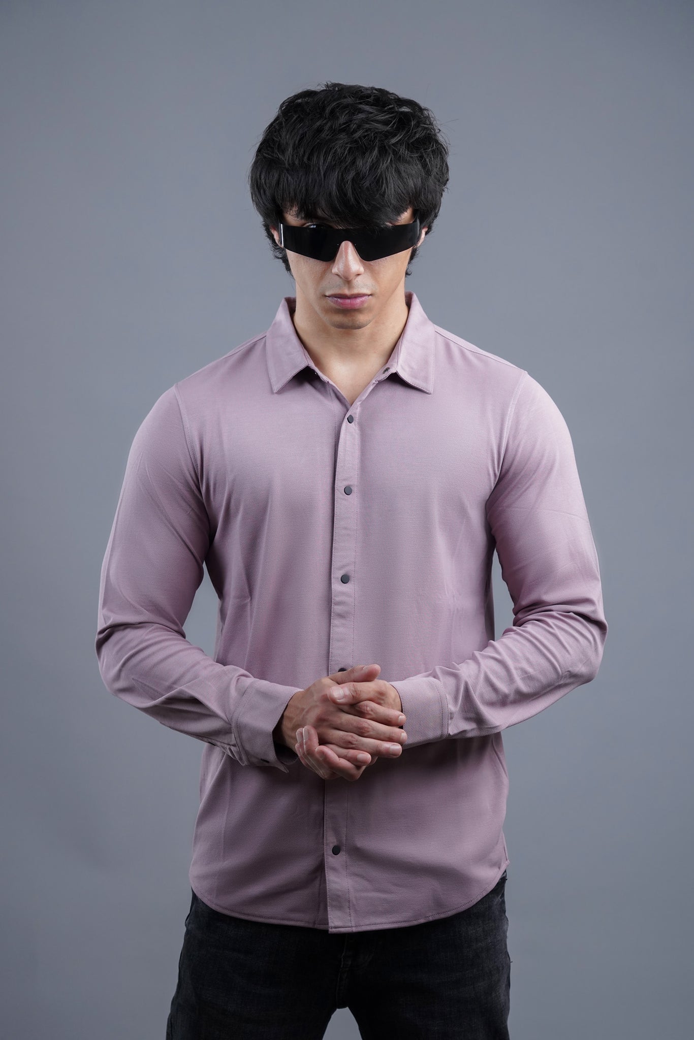 Structured Grape Twill Shirt