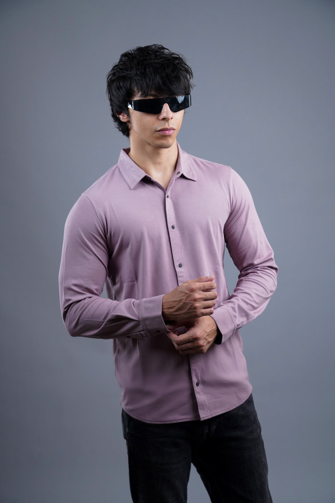 Structured Grape Twill Shirt