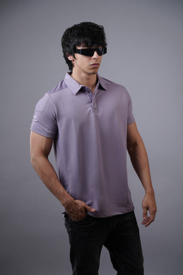 Cut N Sew Polo Purple T-shirt