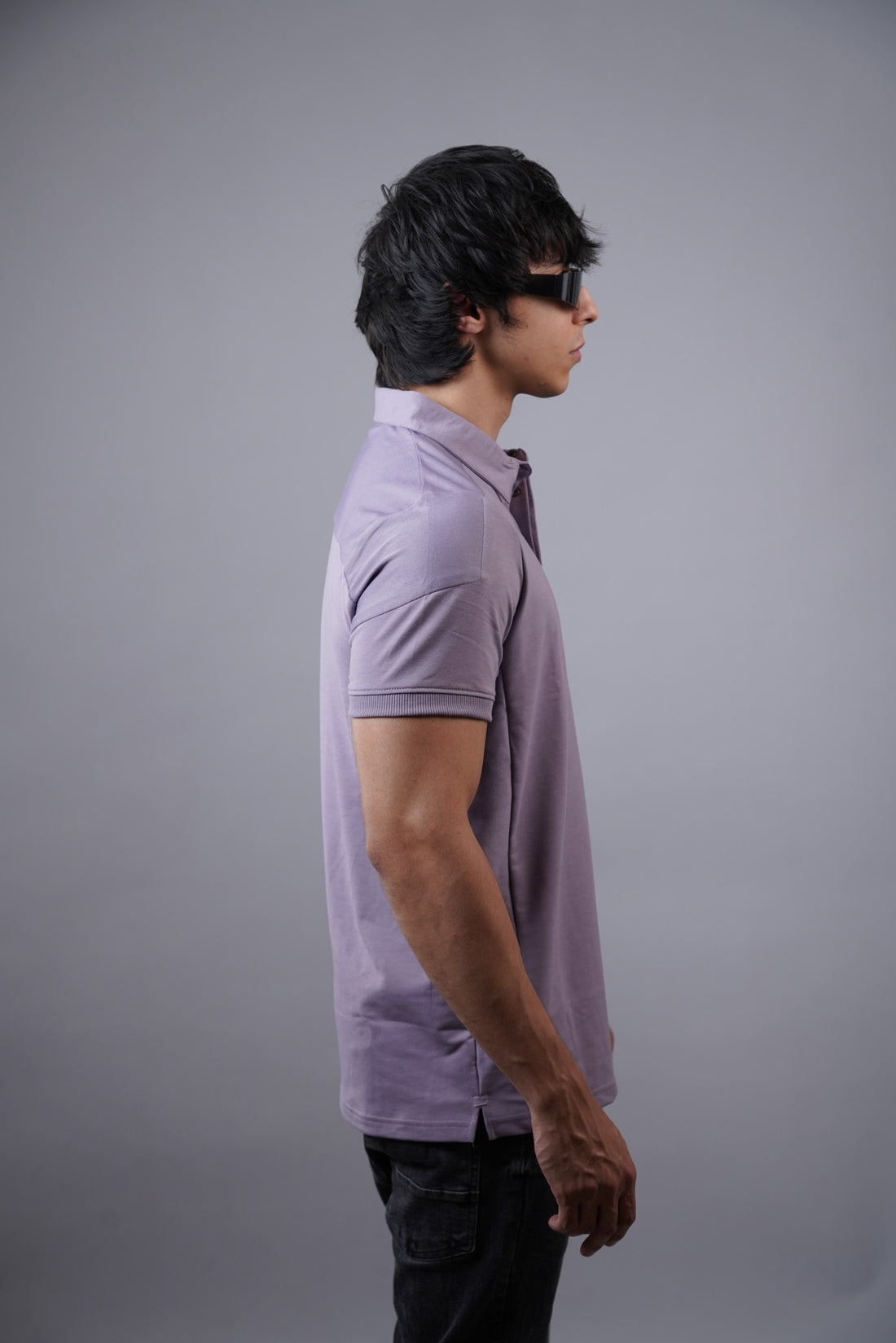 Cut N Sew Polo Purple T-shirt