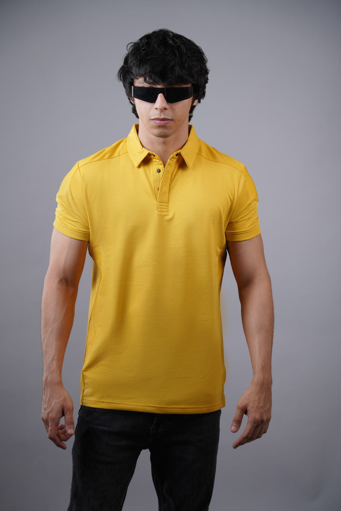 Cut N Sew Polo Yellow T-shirt