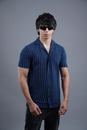 Lining Jacquard Navy Shirt