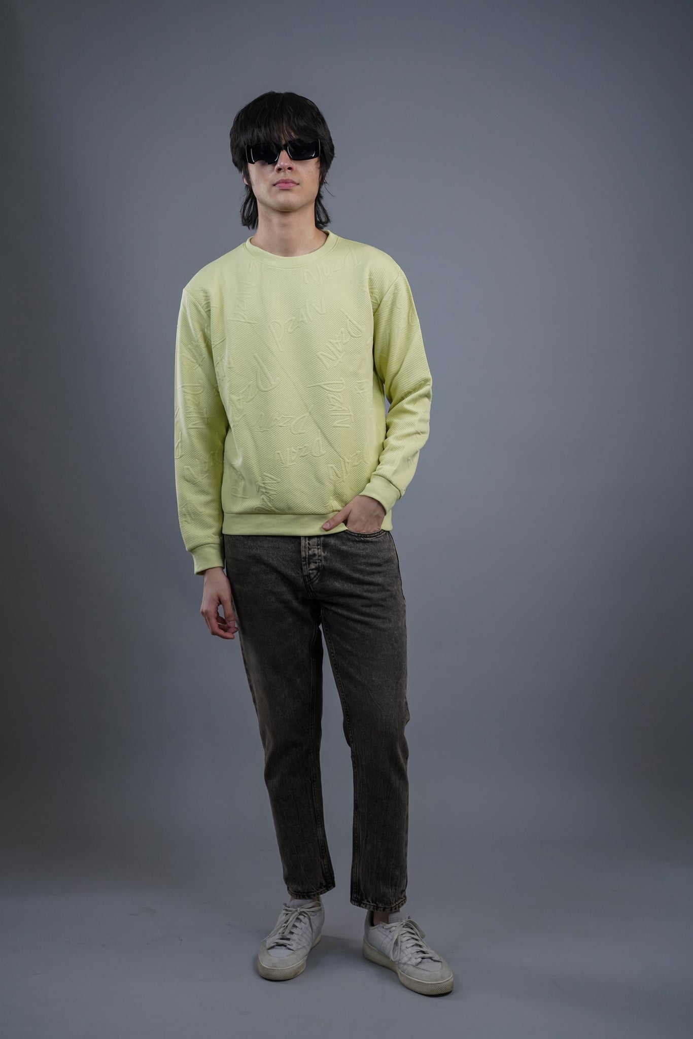 Full Sleeve Pale Green Sweat T-Shirt