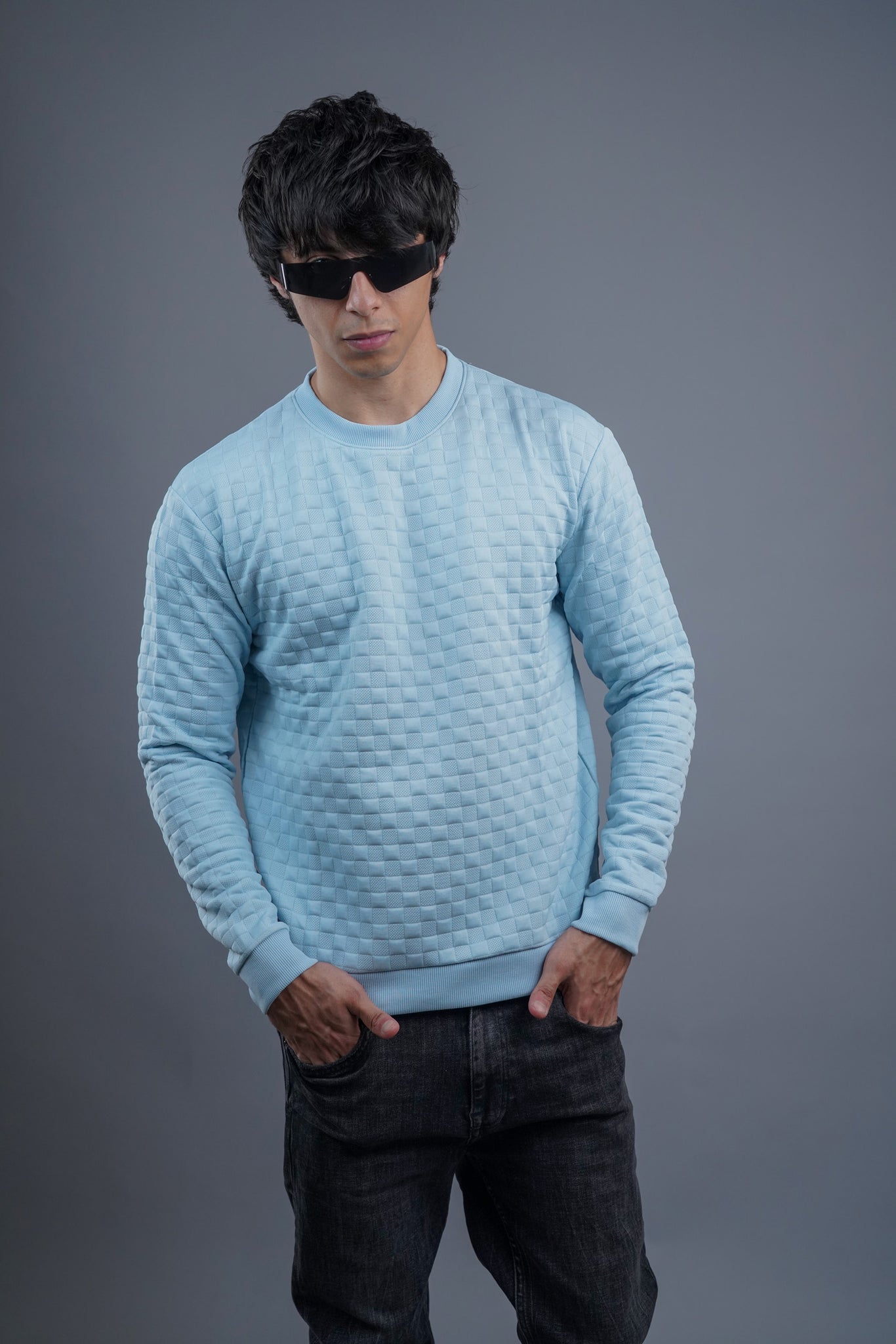 Full Sleeve Light Blue Sweat T-Shirt